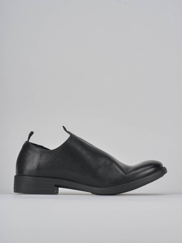Zapatos de cordones tacón 1 cm negro cuero