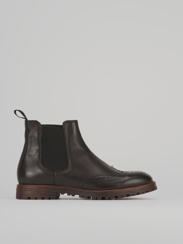 Botines marrón oscuro cuero