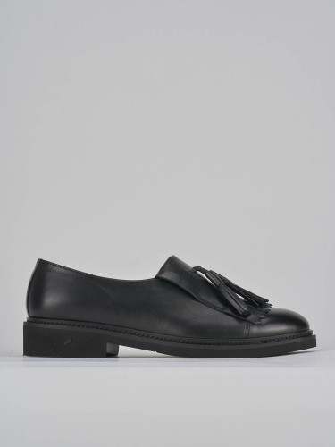 Stringate tacco 2cm pelle nero