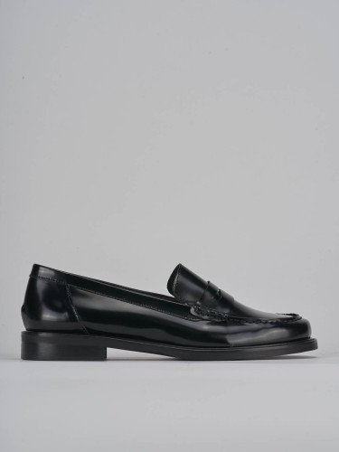 Mocassini tacco 2cm pelle nero