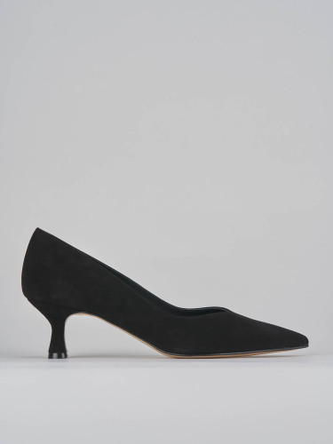 Pumps heel 5 cm black suede