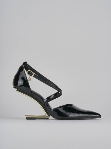 Zapatos de salón tacón 7 cm negro charol