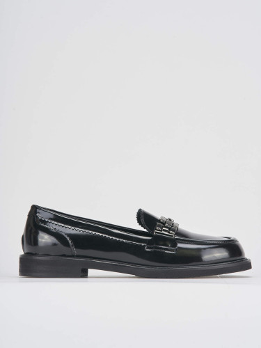 Mocassini tacco 2cm pelle nero