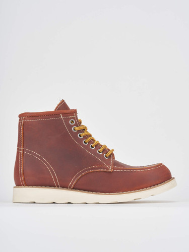 Anfibi tacco 1cm nabuk rosso