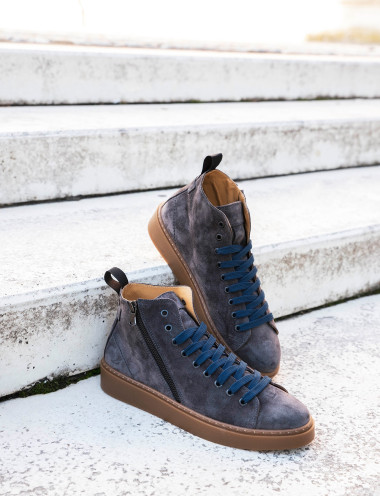 Zapatillas deportivas gris ante
