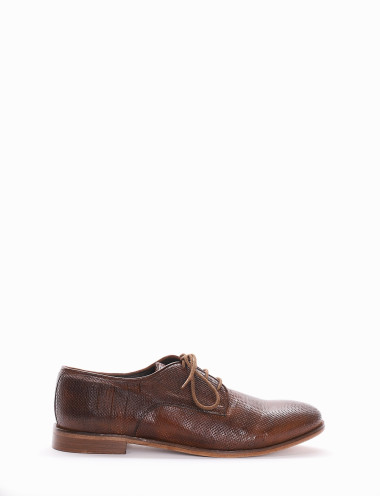 Atar tacón 2 cm marrón cuero