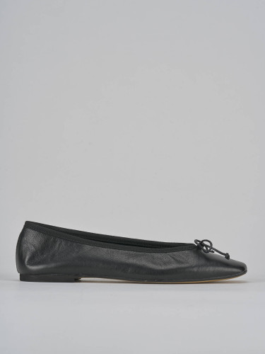 Bailarinas tacón 1 cm negro cuero