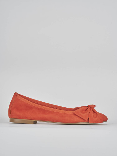 Bailarinas tacón 1 cm rojo ante