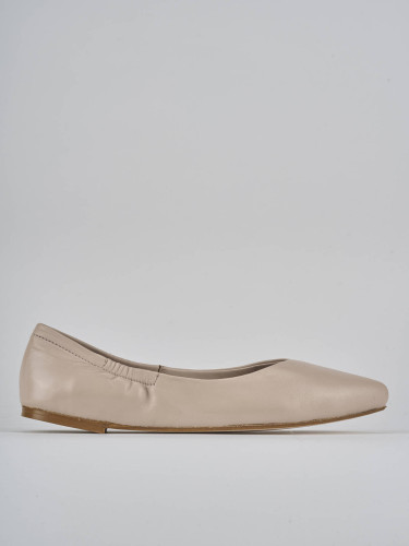 Bailarinas tacón 1 cm rosa cuero