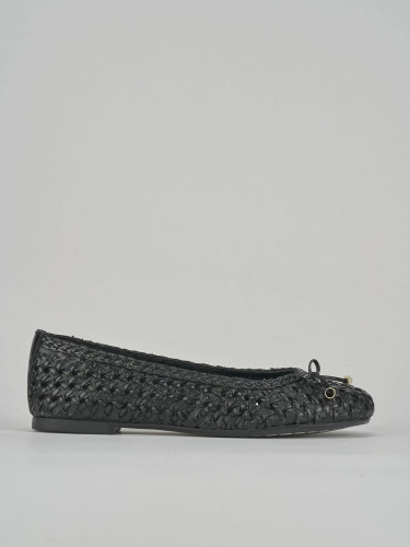 Bailarinas tacón 1 cm negro cuero