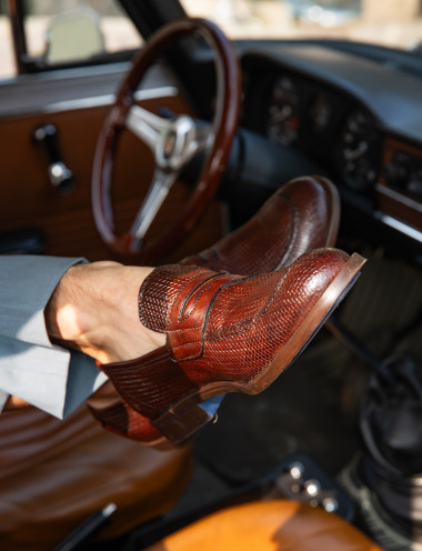 Mocasines marrón cuero