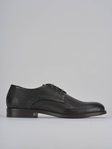 Zapatos de cordones marrón oscuro cuero