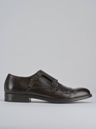 Zapatos de cordones marrón oscuro cuero