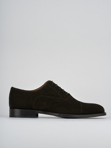 Zapatos de cordones marrón oscuro ante