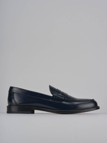 Mocassini pelle blu