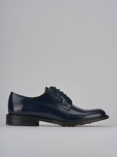 Zapatos de cordones azul cuero