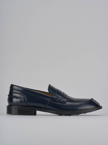 Mocasines azul cuero