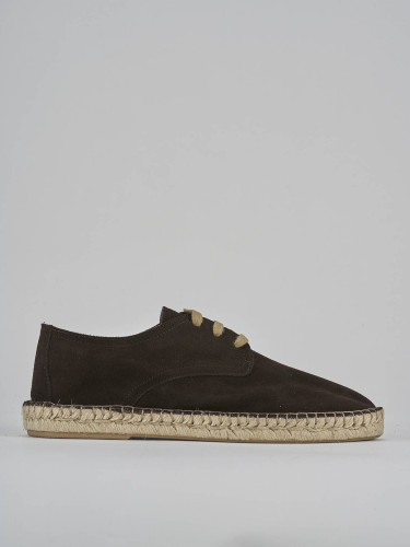 Zapatos de cordones marrón oscuro ante