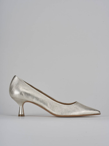 Décolleté tacco 5cm laminato oro