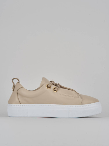 Sneakers pelle beige