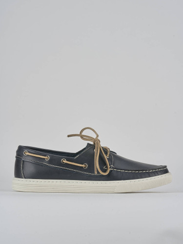 Zapatos de cordones azul cuero