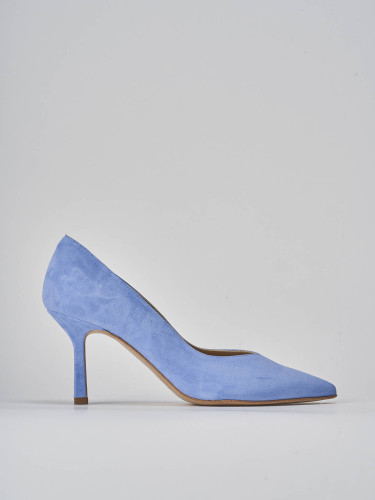 Pumps heel 7 cm jeans suede