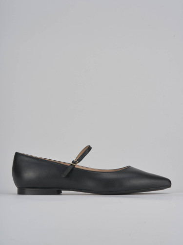 Bailarinas tacón 1 cm negro cuero