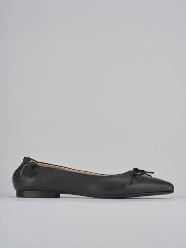 Bailarinas tacón 1 cm negro cuero
