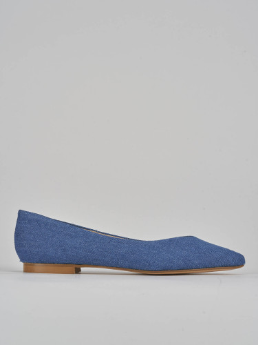 Bailarinas tacón 1 cm jeans cuero