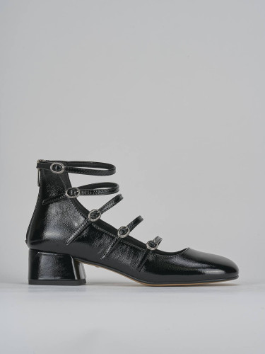 Décolleté tacco 4cm vernice nero