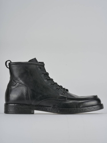 Botas militares negro cuero