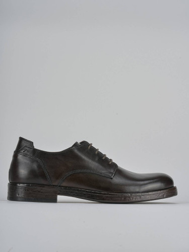Lace-up shoes dark brown leather