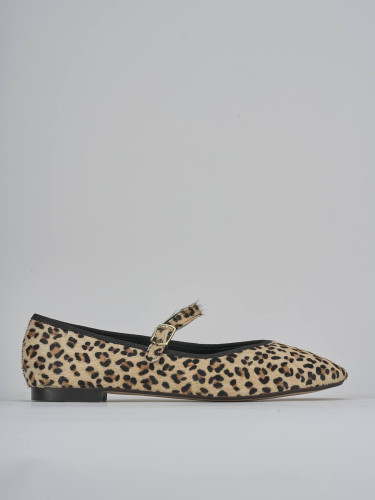 Flat shoes heel 1 cm multicolor horsy