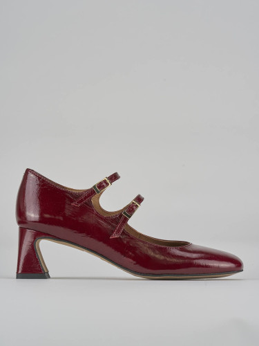 Pumps heel 5 cm bordeaux patent