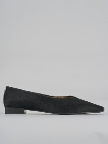 Bailarinas tacón 1 cm negro cuero