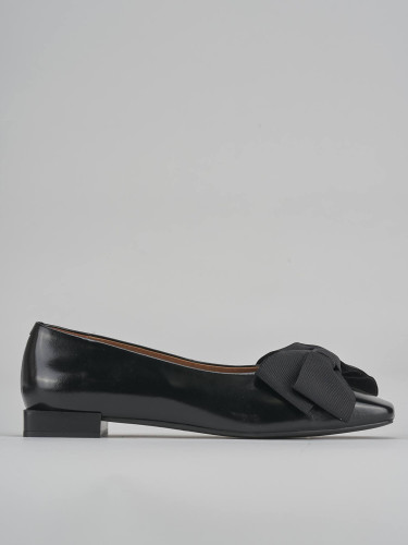 Bailarinas tacón 1 cm negro cuero