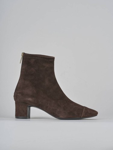 Stivaletti tacco 5cm camoscio testa