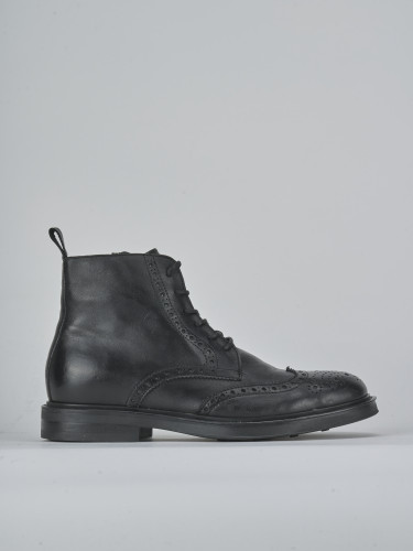 Botas militares negro cuero