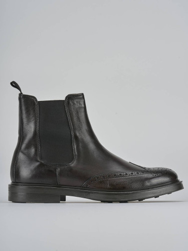 Botines marrón oscuro cuero