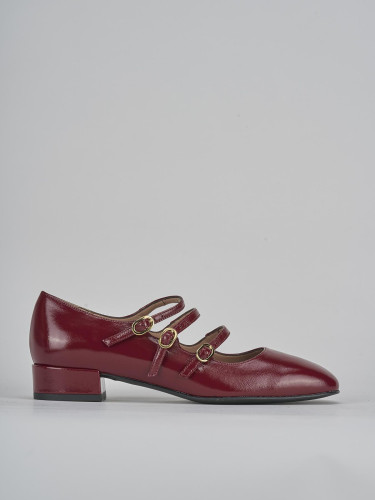 Pumps heel 3 cm bordeaux patent