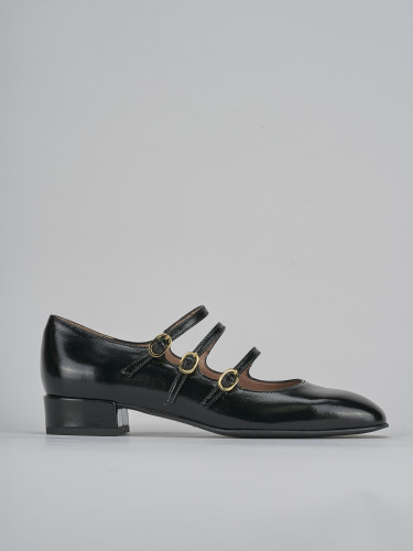 Zapatos de salón tacón 3 cm negro charol