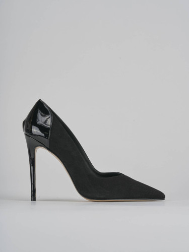 Décolleté tacco 11cm camoscio nero
