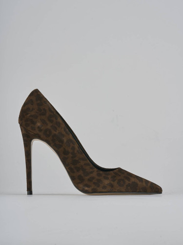 Zapatos de salón tacón 10 cm multicolor ante