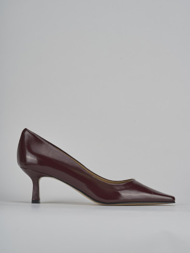Pumps heel 3 cm bordeaux patent