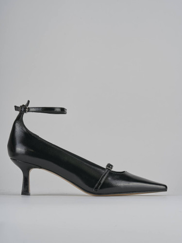 Zapatos de salón tacón 5 cm negro charol