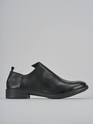 Zapatos de cordones tacón 1 cm negro cuero