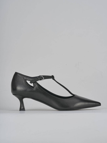 Pumps heel 3 cm black leather