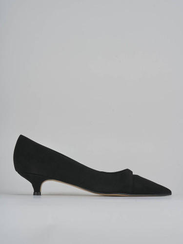 Pumps heel 3 cm black suede