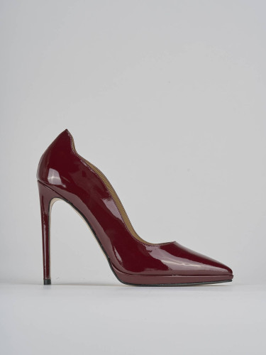Zapatos de salón tacón 11 cm burdeos charol