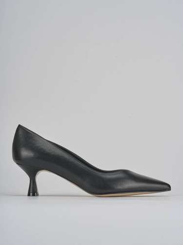 Zapatos de salón tacón 5 cm negro cuero